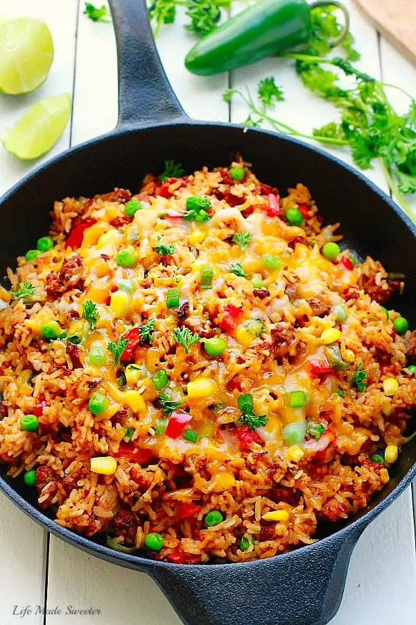 One Pan Mexican-Inspired Rice Bake